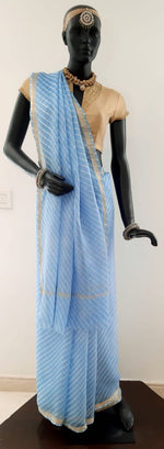 Load image into Gallery viewer, Kotah Silk Leheriya Saree with Zari Border
