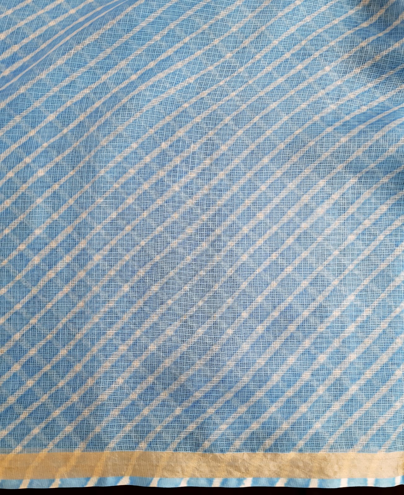 Kotah Silk Leheriya Saree with Zari Border