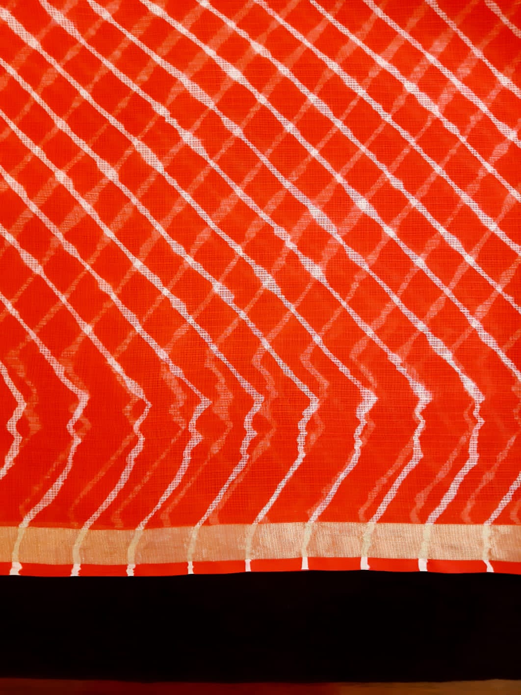 Kotah Silk Leheriya Saree with Zari Border