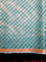 Load image into Gallery viewer, Kotah Silk Leheriya Saree with Zari Border
