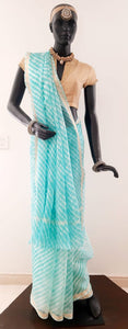 Kotah Silk Leheriya Saree with Zari Border