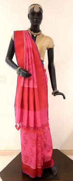 Load image into Gallery viewer, Benaras Silk Chrysanthemum Resham Buti Saree
