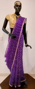 Kotah Silk Leheriya Saree with Zari Border