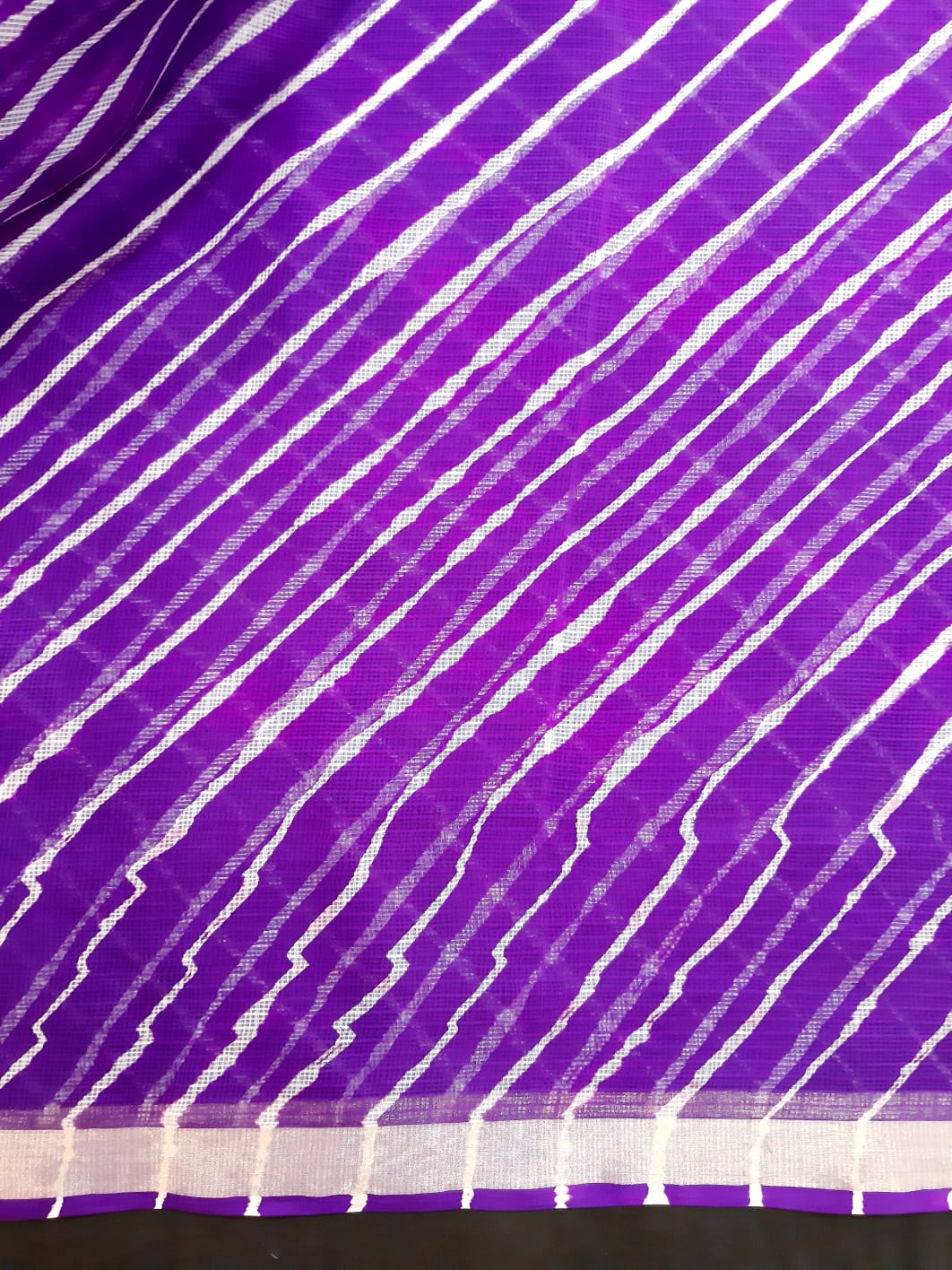 Kotah Silk Leheriya Saree with Zari Border
