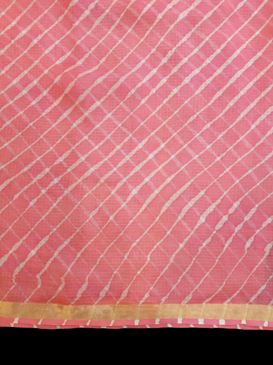 Kotah Silk Leheriya Saree with Zari Border