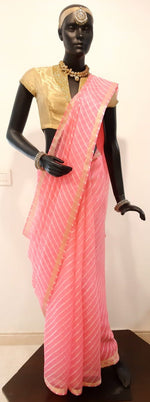 Load image into Gallery viewer, Kotah Silk Leheriya Saree with Zari Border
