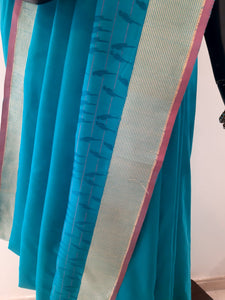 Benaras Silk Perching Bird Saree