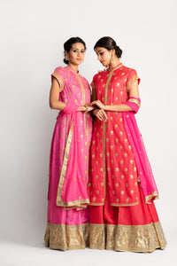 Kota Silk Gota Patti Lehenga and Chiffon Dupatta