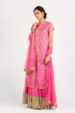 Load image into Gallery viewer, Kota Silk Gota Patti Lehenga and Chiffon Dupatta
