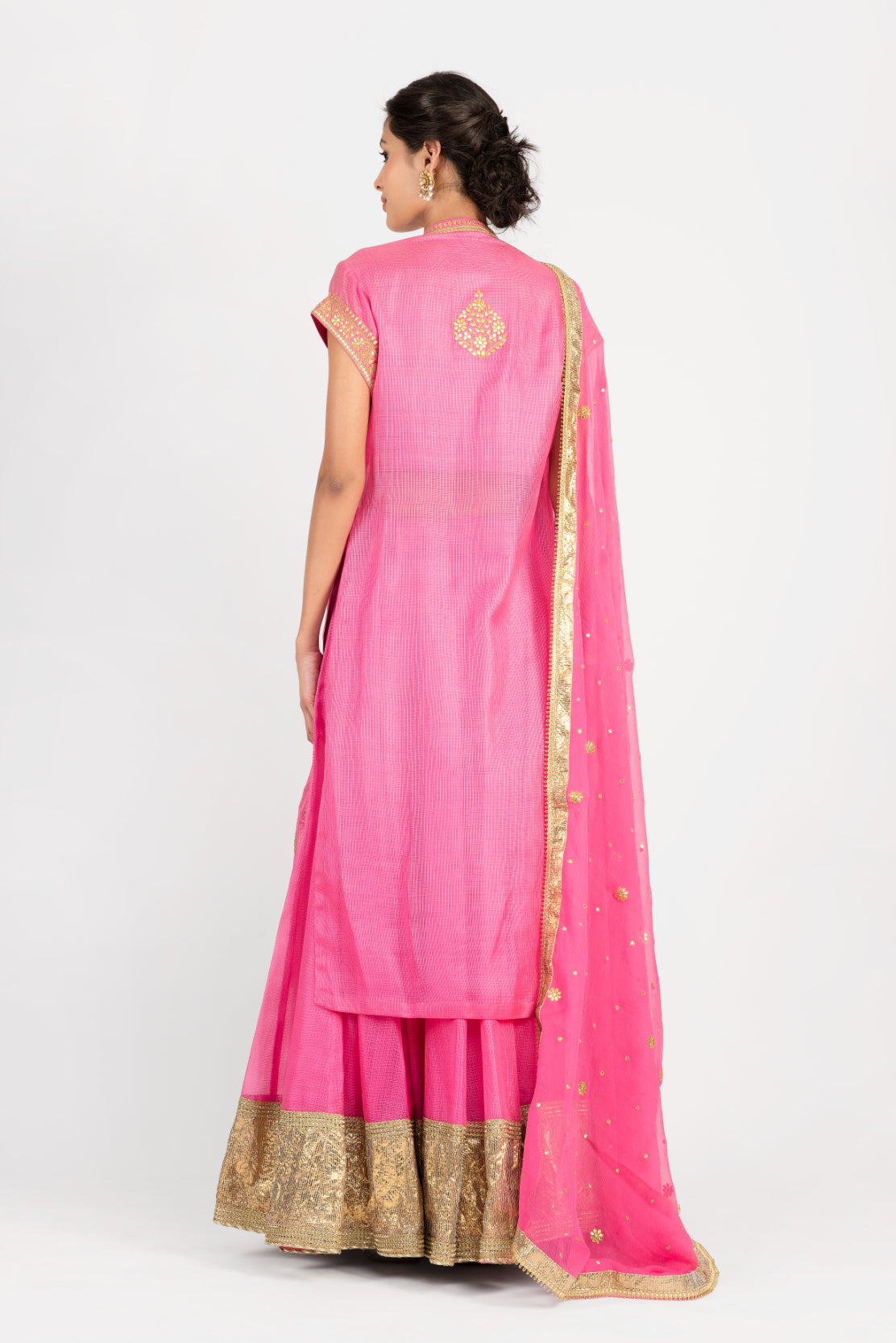 Kota Silk Gota Patti Lehenga and Chiffon Dupatta