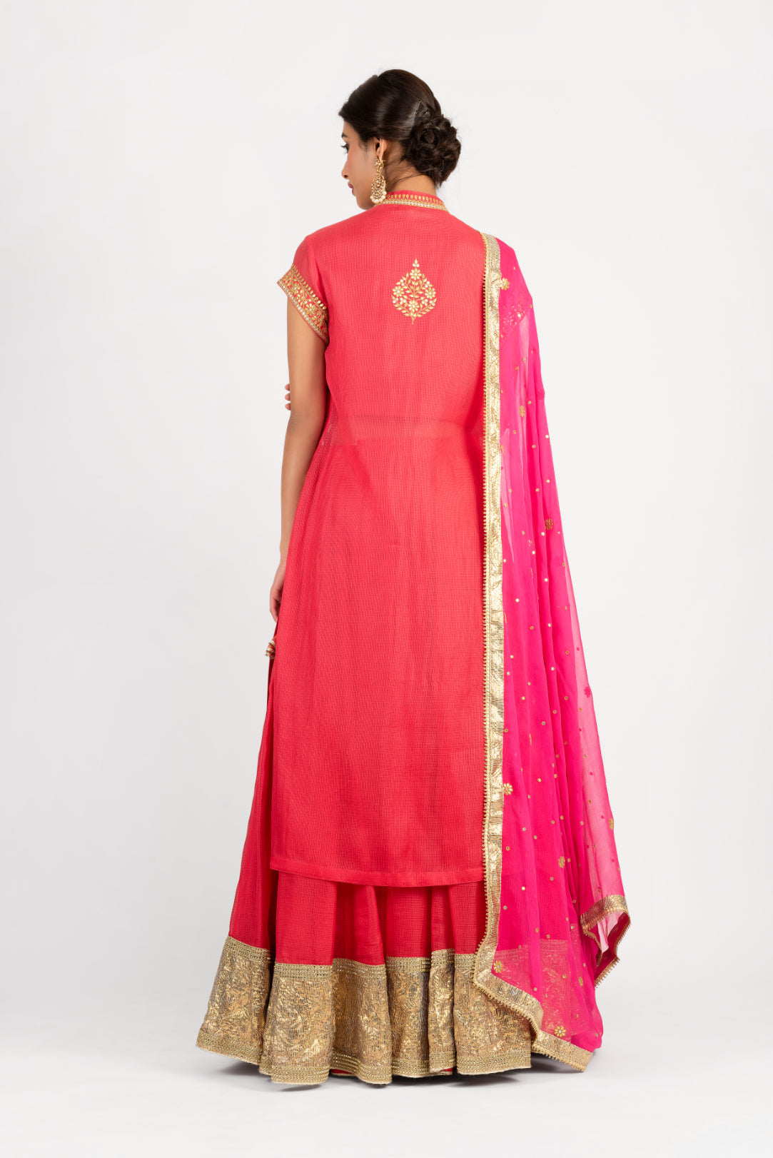 Kota Silk Gota Patti Lehenga and Chiffon Dupatta