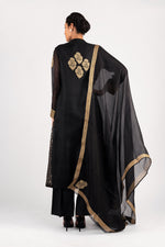 Load image into Gallery viewer, Kota Silk Gold Khadi Print Buta With Dori Embroidery
