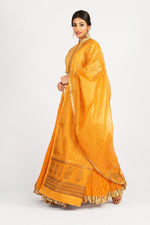 Load image into Gallery viewer, Kota Silk Orange Embroidered Lehenga on order Only
