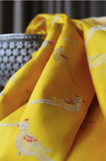 Load image into Gallery viewer, Benaras Silk Parrot Motif Saree
