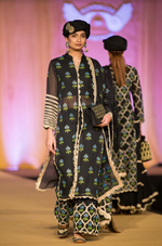 Load image into Gallery viewer, Kota Cotton Long Black Tunic with Palazzo
