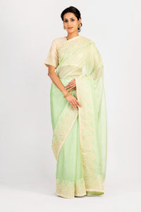 Kota Silk Jade Design Resham Border Saree