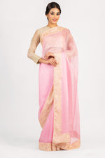Load image into Gallery viewer, Kota Silk Rosella Resham Border Embroidery Saree
