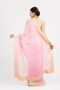 Kota Silk Rosella Resham Border Embroidery Saree