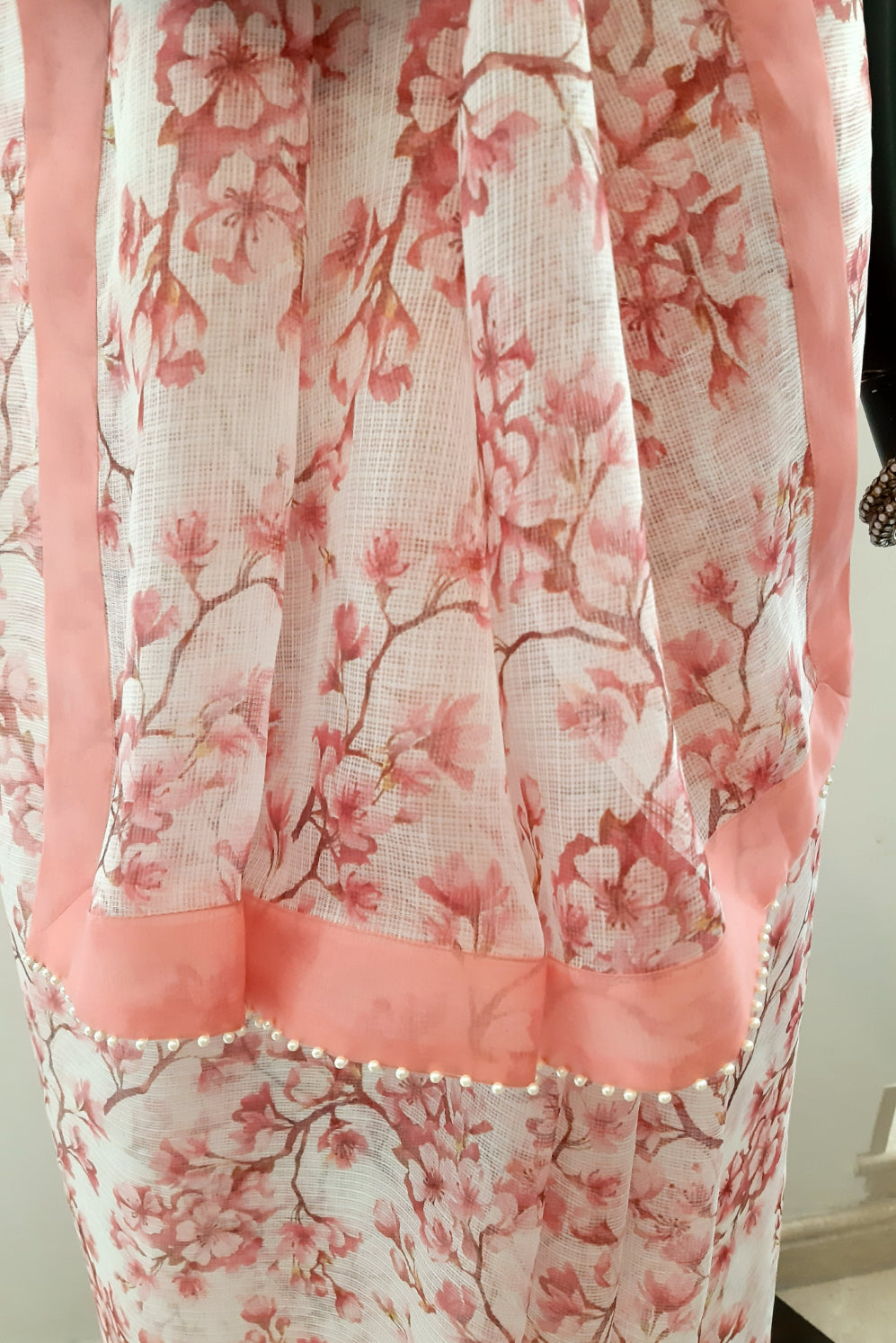 Kota Silk Floral Jaal Digital Print Saree