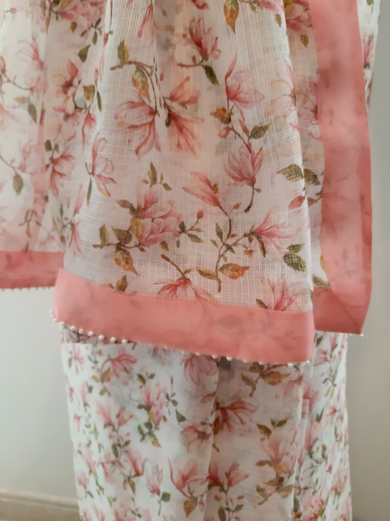 Kota Silk Floral Jaal Digital Print Saree
