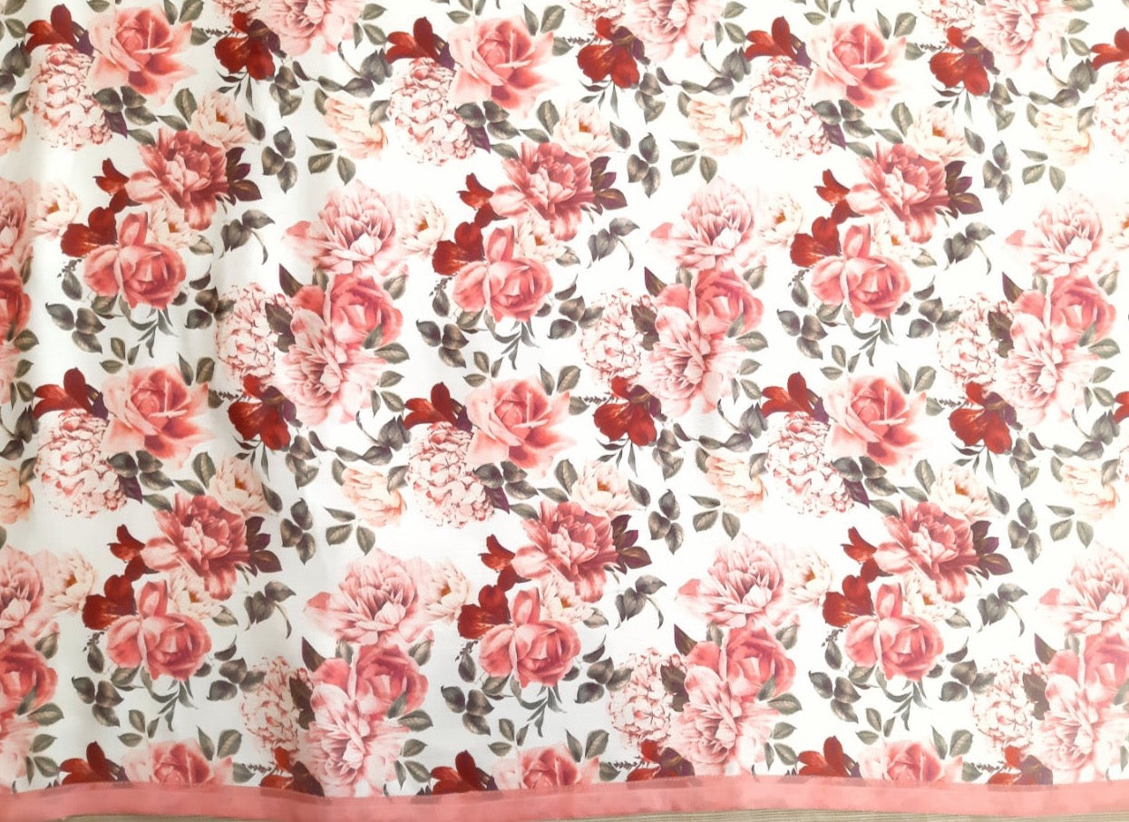 Kota Silk Floral Jaal Digital Print Saree