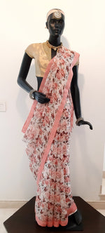 Load image into Gallery viewer, Kota Silk Floral Jaal Digital Print Saree
