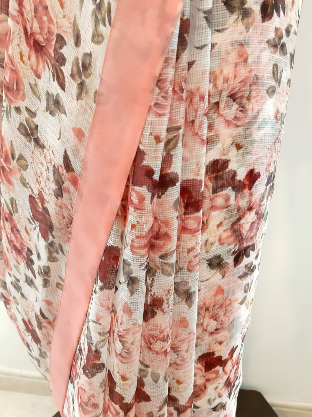Kota Silk Floral Jaal Digital Print Saree