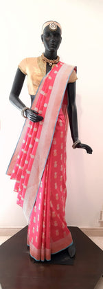 Load image into Gallery viewer, Benaras Silk Tropical Summer Saree
