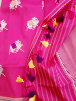 Load image into Gallery viewer, Benaras Silk Pushkar Silver / Gold Design Saree
