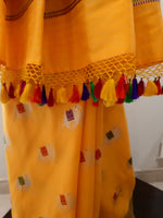Load image into Gallery viewer, Benaras Silk Pushkar Silver / Gold Design Saree
