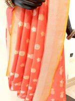 Load image into Gallery viewer, Benaras Silk Tropical Summer Saree
