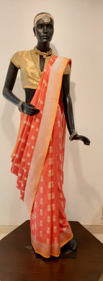 Load image into Gallery viewer, Benaras Silk Tropical Summer Saree
