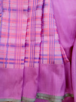 Load image into Gallery viewer, Banarasi Satin Tartan Weave Mauve Saree
