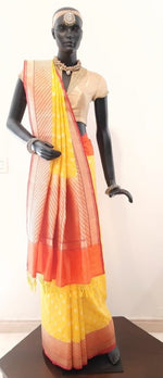 Load image into Gallery viewer, Benaras Silk Guthwa Flower Buti Saree
