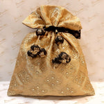 Load image into Gallery viewer, Benaras Brocade Potli With Embroidery
