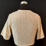 Load image into Gallery viewer, Tissue Chanderi Chikankari Kyarian Design Off White Blouse
