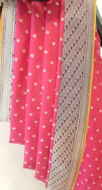 Load image into Gallery viewer, Benaras Silk Chaar Rang (4-colour) Palla with Zari Buti Saree
