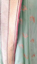 Load image into Gallery viewer, Benaras Silk Matsya Design Saree
