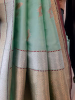 Load image into Gallery viewer, Benaras Silk Matsya Design Saree
