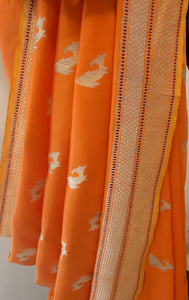 Benaras Silk Matsya Design Saree