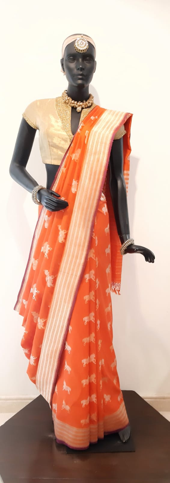 Benaras Silk Chetak Motif Saree