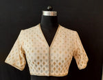 Load image into Gallery viewer, Matka Silk Graded Diamond Embroidered Cream Blouse
