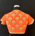 Load image into Gallery viewer, Dupion Silk Egyptian Lotus Orange Blouse
