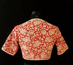 Load image into Gallery viewer, Matka Silk Gulistan Resham Jaal Embroidered Red Blouse
