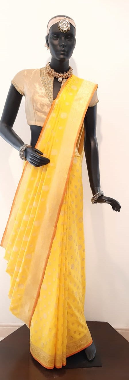 Benaras Silk Antique Buti Saree