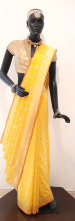 Load image into Gallery viewer, Benaras Silk Antique Buti Saree
