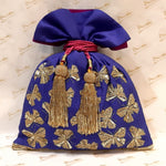 Load image into Gallery viewer, Dupion Silk Titli Embroidery Potli
