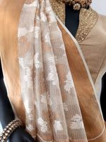 Load image into Gallery viewer, Kota Tissue Rose Jaal Saree
