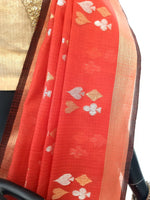 Load image into Gallery viewer, Kota Cotton Playing Cards Motif Saree
