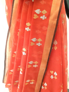 Kota Cotton Playing Cards Motif Saree